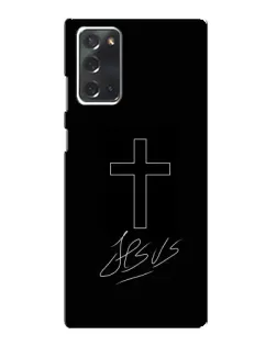 Чехол для Samsung Galaxy Note 20 с картинкой «Графический крест Jesus» Чехол для Samsung Galaxy Note 20 с картинкой «Графический крест Jesus»