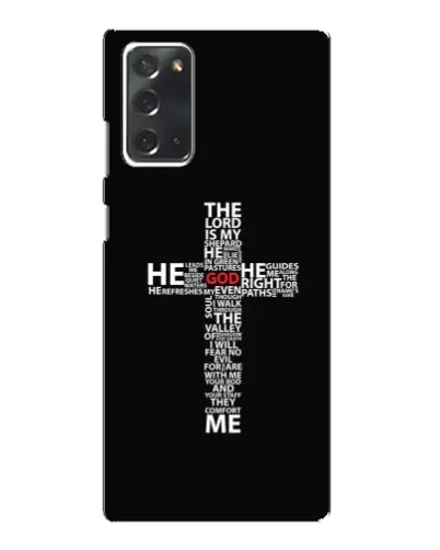 Чехол для Samsung Galaxy Note 20 с картинкой «Текстовый крест» Чехол для Samsung Galaxy Note 20 с картинкой «Текстовый крест»