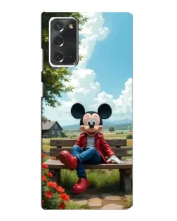 Чехол для Samsung Galaxy Note 20 с картинкой «Микки на скамейке»