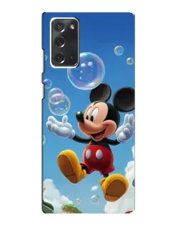 Чехол для Samsung Galaxy Note 20 с картинкой «Mickey и мыльные пузыри»