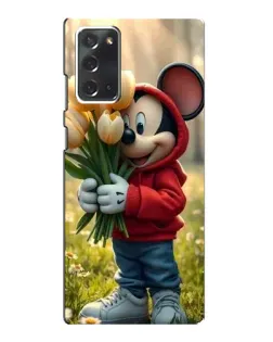 Чехол для Samsung Galaxy Note 20 с картинкой «Микки с тюльпанами»