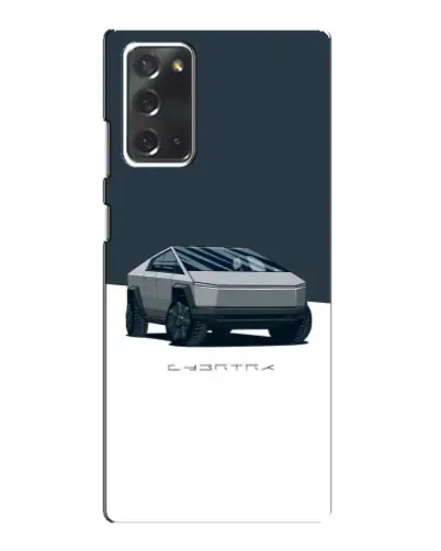 Чехол для Samsung Galaxy Note 20 с картинкой «Серебристый Cybertruck Tesla» Чехол для Samsung Galaxy Note 20 с картинкой «Серебристый Cybertruck Tesla»