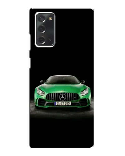 Чехол для Samsung Galaxy Note 20 с картинкой «Mercedes — неоновый лого»