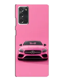 Чехол для Samsung Galaxy Note 20 с картинкой «Розовый Mercedes AMG»