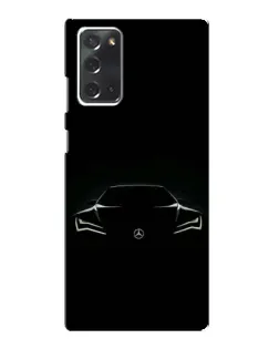 Чехол для Samsung Galaxy Note 20 с картинкой «Mercedes — силуэт авто»
