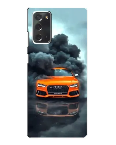 Чехол для Samsung Galaxy Note 20 с картинкой «Audi в облаках дыма»