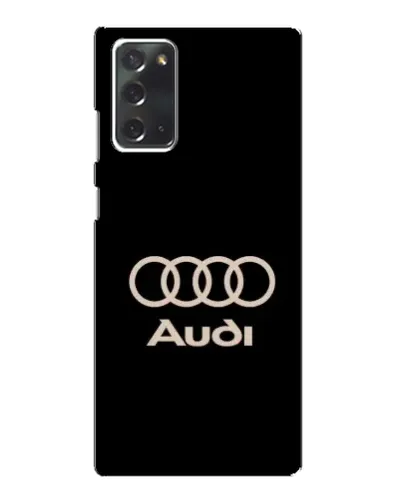 Чехол для Samsung Galaxy Note 20 с картинкой «Audi — золотой логотип»