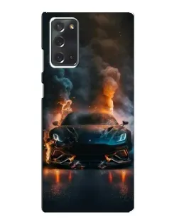 Чехол для Samsung Galaxy Note 20 с картинкой «Lamborghini дымная эстетика»