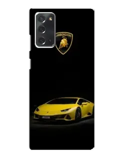 Чехол для Samsung Galaxy Note 20 с картинкой «Lamborghini желтый акцент»