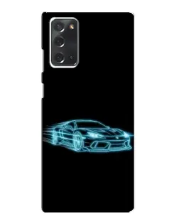 Чехол для Samsung Galaxy Note 20 с картинкой «Неоновый контур Lamborghini»
