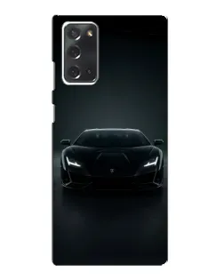 Чехол для Samsung Galaxy Note 20 с картинкой «Черный Lamborghini Aventador»