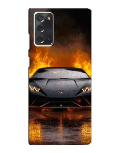Чехол для Samsung Galaxy Note 20 с картинкой «Lamborghini в огне»