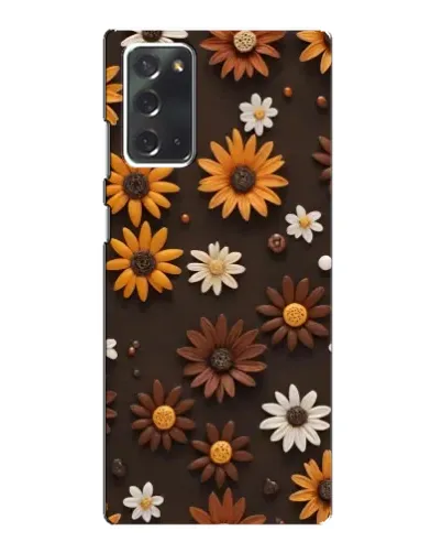 Чехол для Samsung Galaxy Note 20 с картинкой «Узор из маленьких подсолнухов»