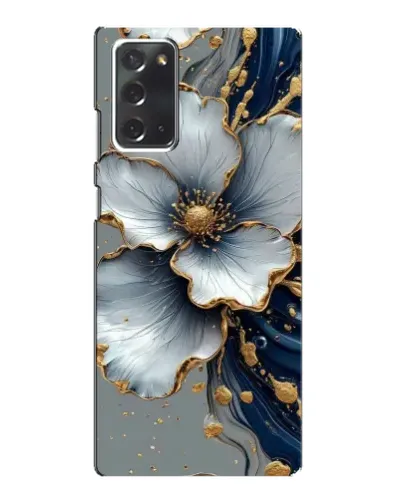 Чехол для Samsung Galaxy Note 20 с картинкой «Белый цветок и золотой флюид» Чехол для Samsung Galaxy Note 20 с картинкой «Белый цветок и золотой флюид»