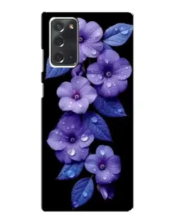 Чехол для Samsung Galaxy Note 20 с картинкой «Фиолетовые цветы с росою» Чехол для Samsung Galaxy Note 20 с картинкой «Фиолетовые цветы с росою»