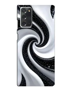 Чехол для Samsung Galaxy Note 20 с картинкой «Черно-белая спираль»