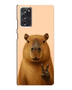 Чехол для Samsung Galaxy Note 20 с картинкой «Капибара виктория»