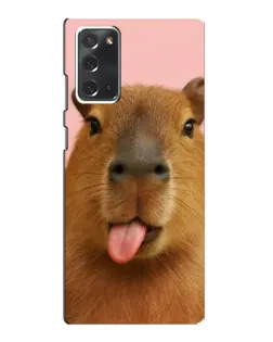 Чехол для Samsung Galaxy Note 20 с картинкой «Капибара с языком»