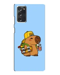 Чехол для Samsung Galaxy Note 20 с картинкой «Капибара на скейте»