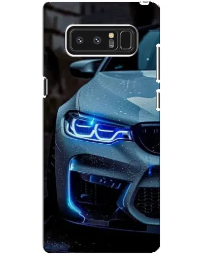 Чехол для Samsung Galaxy Note 8 (N950) с картинкой «Взгляд BMW с синими фарами»