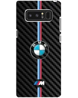 Чехол для Samsung Galaxy Note 8 (N950) с картинкой «Эмблема BMW и карбон» Чехол для Samsung Galaxy Note 8 (N950) с картинкой «Эмблема BMW и карбон»