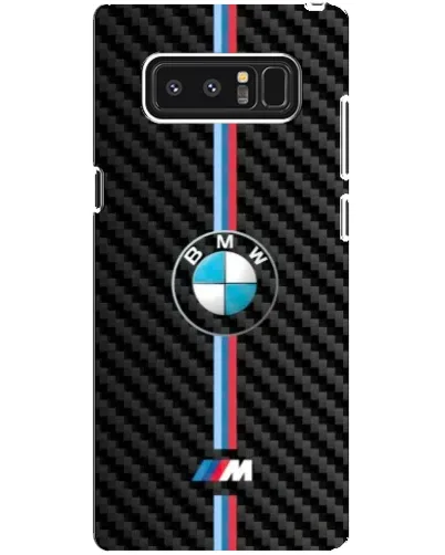 Чехол для Samsung Galaxy Note 8 (N950) с картинкой «Эмблема BMW и карбон»