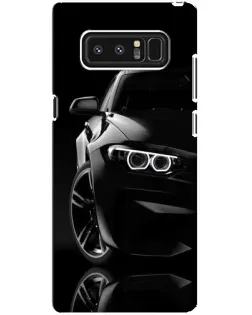 Чехол для Samsung Galaxy Note 8 (N950) с картинкой «Черная BMW — профиль»