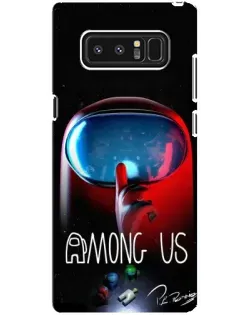 Чехол для Samsung Galaxy Note 8 (N950) с картинкой «Красный импостер — макро» Чехол для Samsung Galaxy Note 8 (N950) с картинкой «Красный импостер — макро»