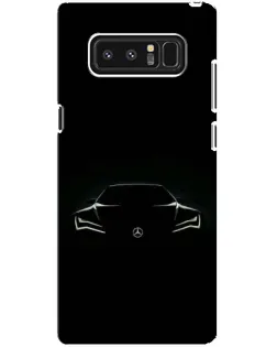 Чехол для Samsung Galaxy Note 8 (N950) с картинкой «Mercedes — силуэт авто»