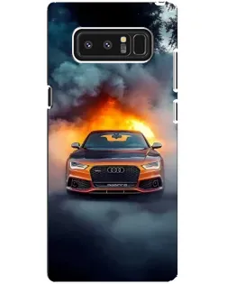 Чохол для Samsung Galaxy Note 8 (N950) з картинкою «Audi у вогняному диму»