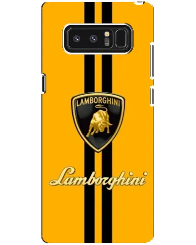 Чехол для Samsung Galaxy Note 8 (N950) с картинкой «Lamborghini Stripe желтый»