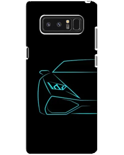 Чехол для Samsung Galaxy Note 8 (N950) с картинкой «Голубой силуэт Lamborghini»