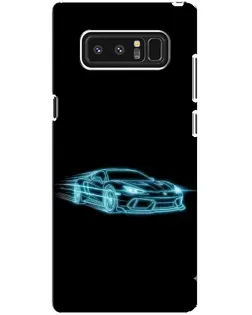Чехол для Samsung Galaxy Note 8 (N950) с картинкой «Неоновый контур Lamborghini»