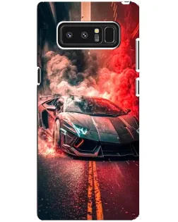 Чехол для Samsung Galaxy Note 8 (N950) с картинкой «Lamborghini красный дым»