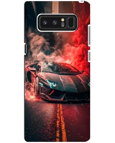 Чехол для Samsung Galaxy Note 8 (N950) с картинкой «Lamborghini красный дым»