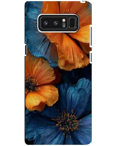 Чехол для Samsung Galaxy Note 8 (N950) с картинкой «Яркая сине-оранжевая флора» Чехол для Samsung Galaxy Note 8 (N950) с картинкой «Яркая сине-оранжевая флора»