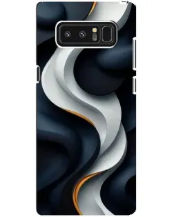 Чехол для Samsung Galaxy Note 8 (N950) с картинкой «Объемные черно-белые ленты» Чехол для Samsung Galaxy Note 8 (N950) с картинкой «Объемные черно-белые ленты»