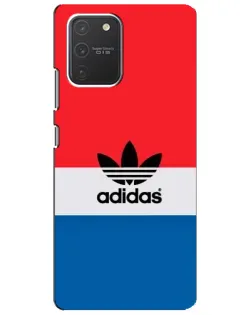 Чехол для Samsung Galaxy S10 Lite с картинкой «Ретро блоки Adidas»