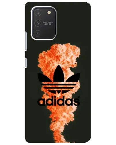 Чехол для Samsung Galaxy S10 Lite с картинкой «Оранжевый дым Adidas»