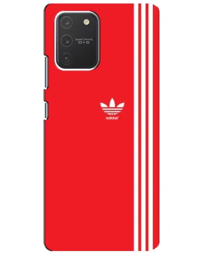 Чехол для Samsung Galaxy S10 Lite с картинкой «Красный минимализм Adidas»