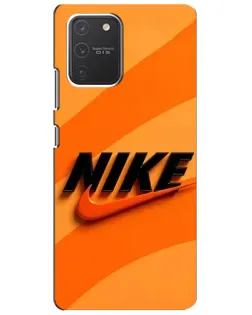 Чехол для Samsung Galaxy S10 Lite с картинкой «Оранжевый драйв Nike»