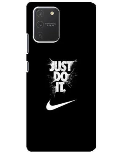 Чехол для Samsung Galaxy S10 Lite с картинкой «Текстовый принт Nike» Чехол для Samsung Galaxy S10 Lite с картинкой «Текстовый принт Nike»