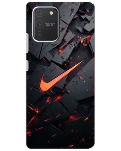 Чехол для Samsung Galaxy S10 Lite с картинкой «Nike — эффект разломов» Чехол для Samsung Galaxy S10 Lite с картинкой «Nike — эффект разломов»