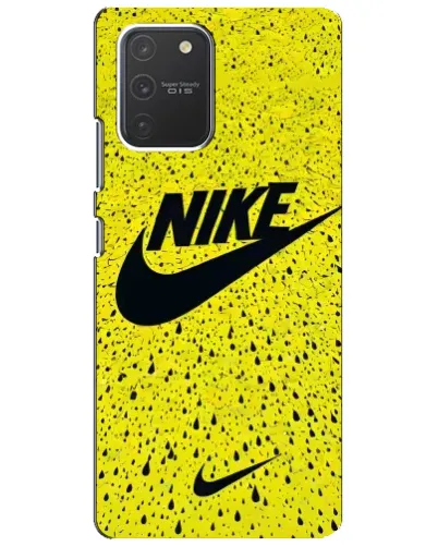 Чехол для Samsung Galaxy S10 Lite с картинкой «Желтый текстурный Nike» Чехол для Samsung Galaxy S10 Lite с картинкой «Желтый текстурный Nike»