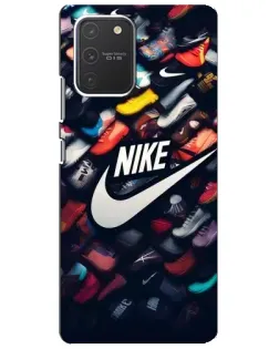 Чехол для Samsung Galaxy S10 Lite с картинкой «Коллекция кроссовок Nike»