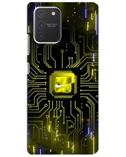Чехол для Samsung Galaxy S10 Lite с картинкой «Nike — золотая искра» Чехол для Samsung Galaxy S10 Lite с картинкой «Nike — золотая искра»