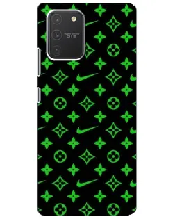 Чехол для Samsung Galaxy S10 Lite с картинкой «Неоновый принт LV»