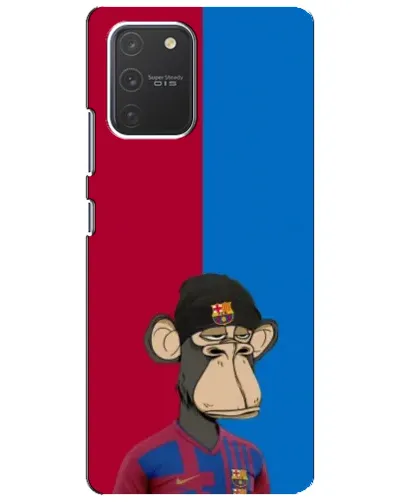 Чехол для Samsung Galaxy S10 Lite с картинкой «Bored Ape — фанат Барсы» Чехол для Samsung Galaxy S10 Lite с картинкой «Bored Ape — фанат Барсы»