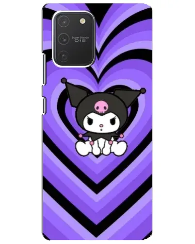 Чехол для Samsung Galaxy S10 Lite с картинкой «Kuromi и фиолетовые сердца»