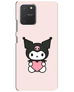 Чехол для Samsung Galaxy S10 Lite с картинкой «Kuromi и сердце»